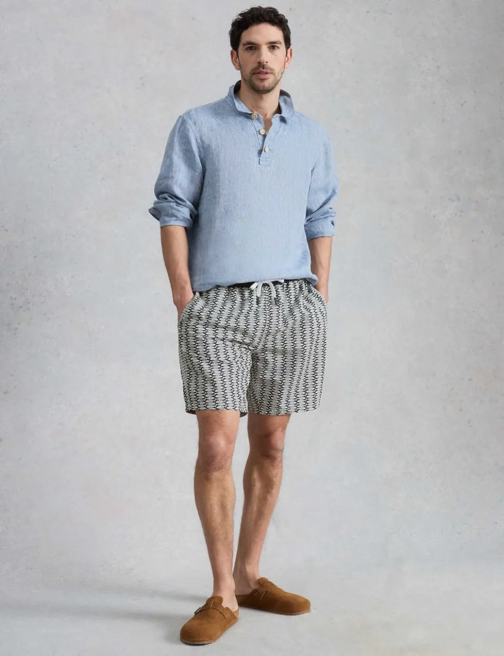 Fish Print Swim Shorts