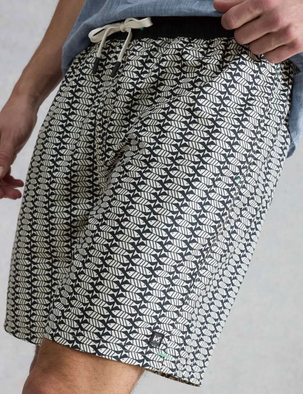Fish Print Swim Shorts