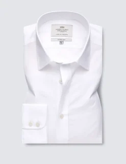 Fitted Slim Easy Iron Pure Cotton Shirt