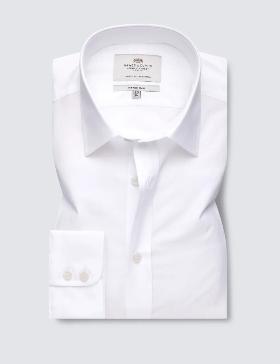 Fitted Slim Easy Iron Pure Cotton Shirt
