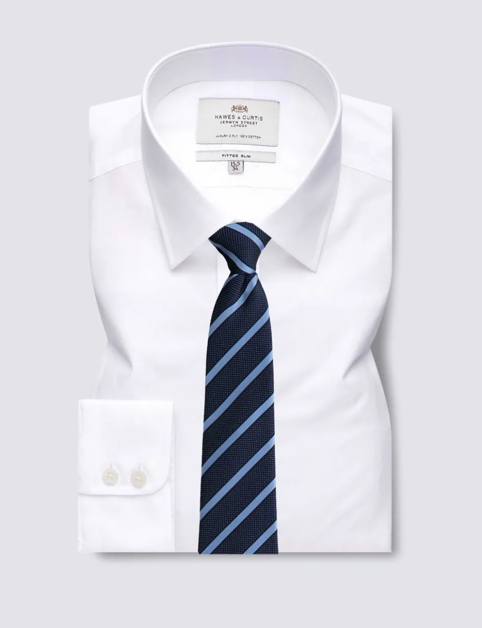 Fitted Slim Easy Iron Pure Cotton Shirt
