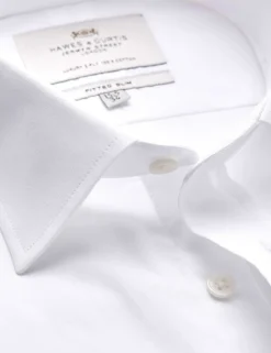 Fitted Slim Easy Iron Pure Cotton Shirt