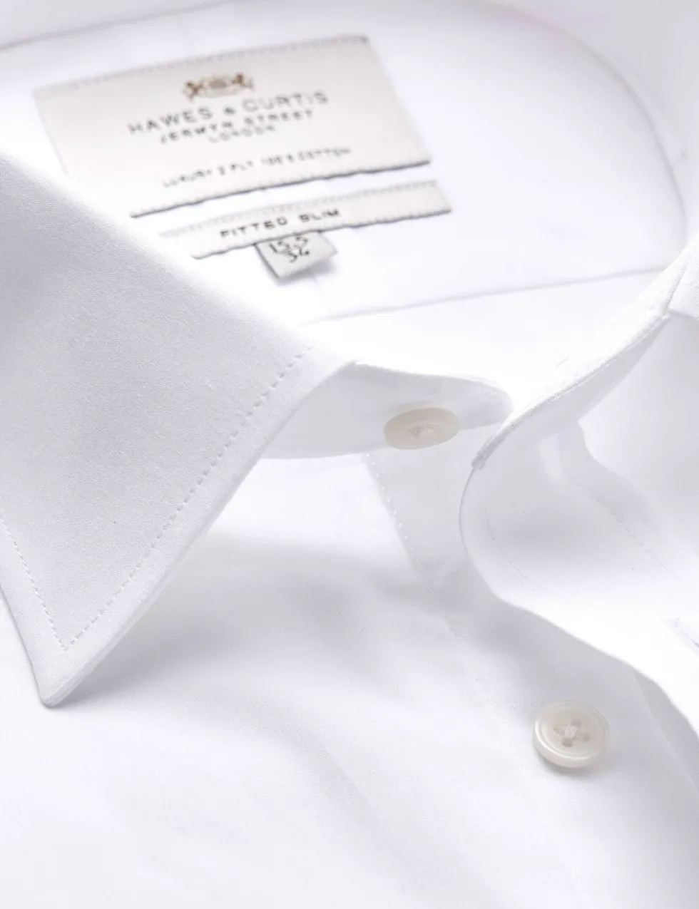 Fitted Slim Easy Iron Pure Cotton Shirt