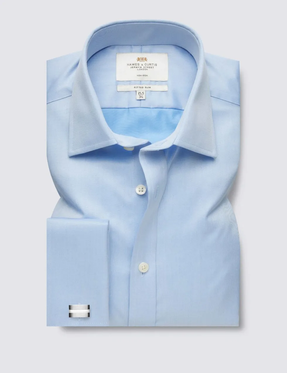 Fitted Slim Non Iron Pure Cotton Twill Shirt