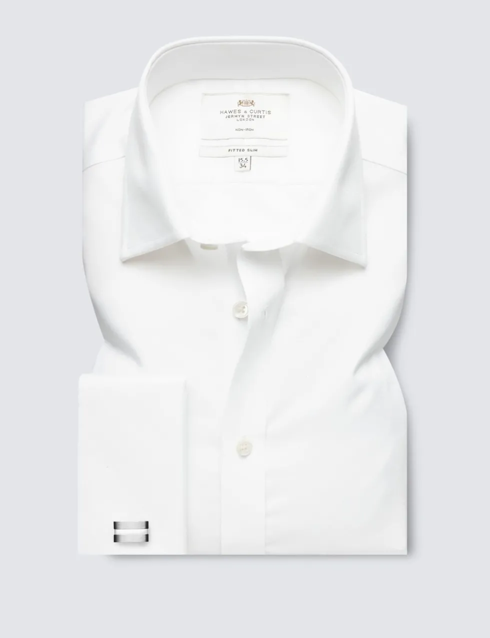 Fitted Slim Non Iron Pure Cotton Twill Shirt