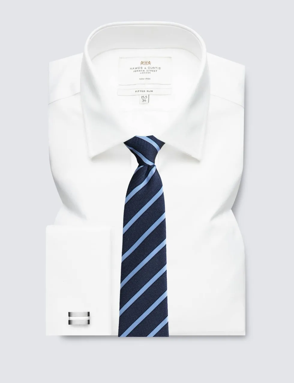 Fitted Slim Non Iron Pure Cotton Twill Shirt