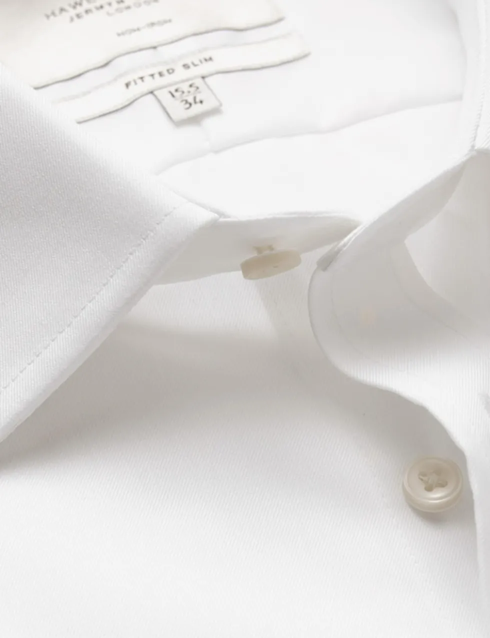 Fitted Slim Non Iron Pure Cotton Twill Shirt