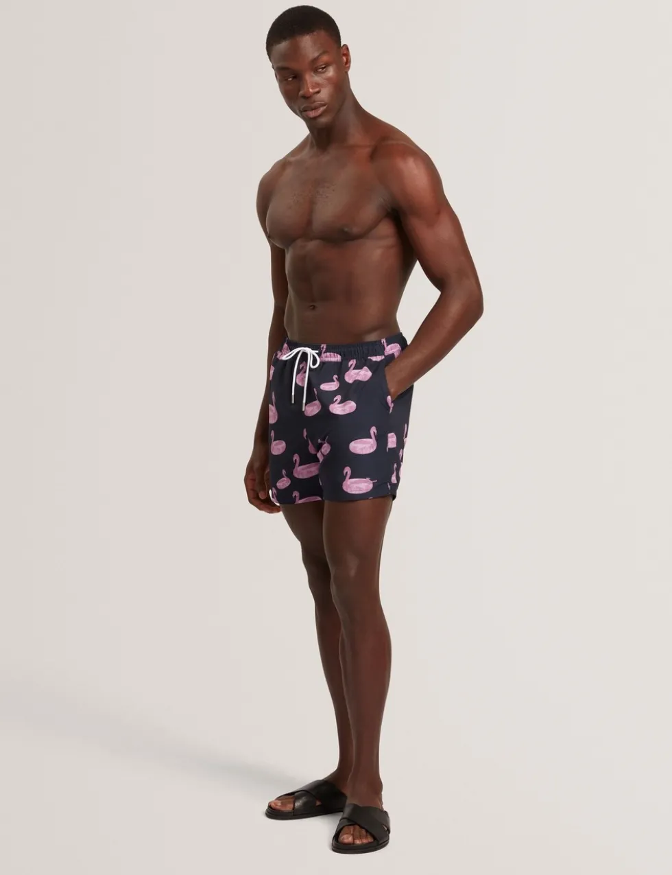 Flamingo Print Swim Shorts