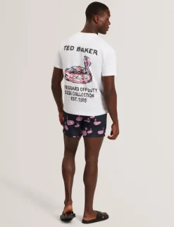 Flamingo Print Swim Shorts