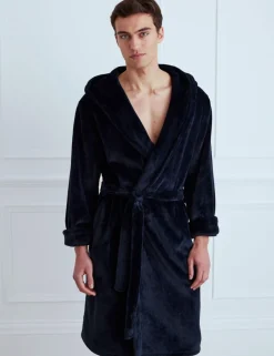 Fleece Hooded Dressing Gown