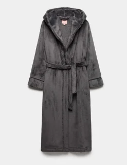 Fleece Hooded Dressing Gown