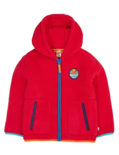 Fleece Slogan Hooded Jacket (1-12 Yrs)