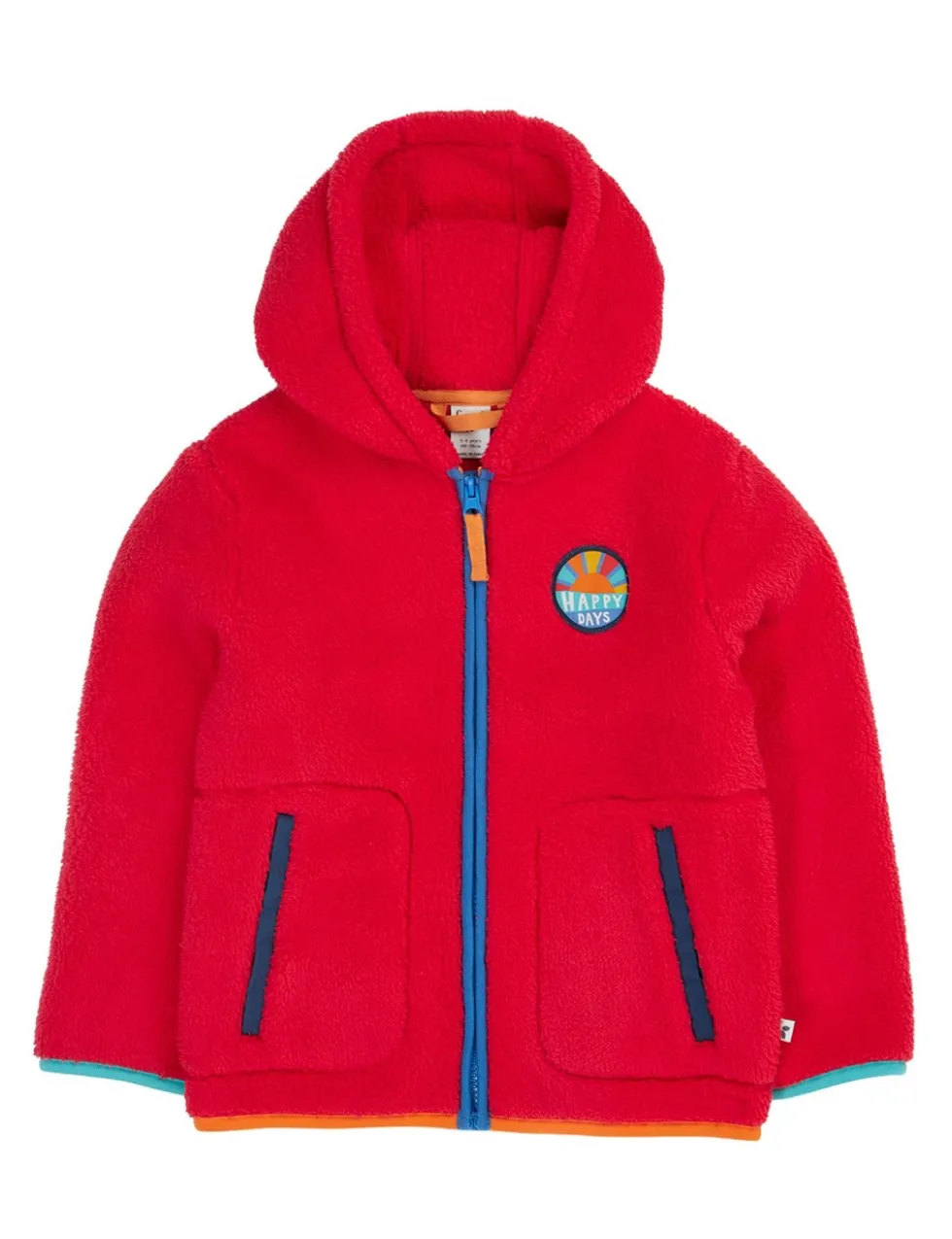 Fleece Slogan Hooded Jacket (1-12 Yrs)