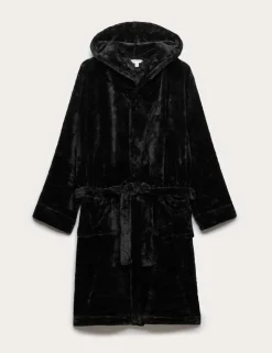 Fleece Supersoft Hooded Dressing Gown