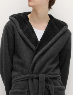 Fleece Supersoft Hooded Dressing Gown