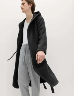 Fleece Supersoft Hooded Dressing Gown