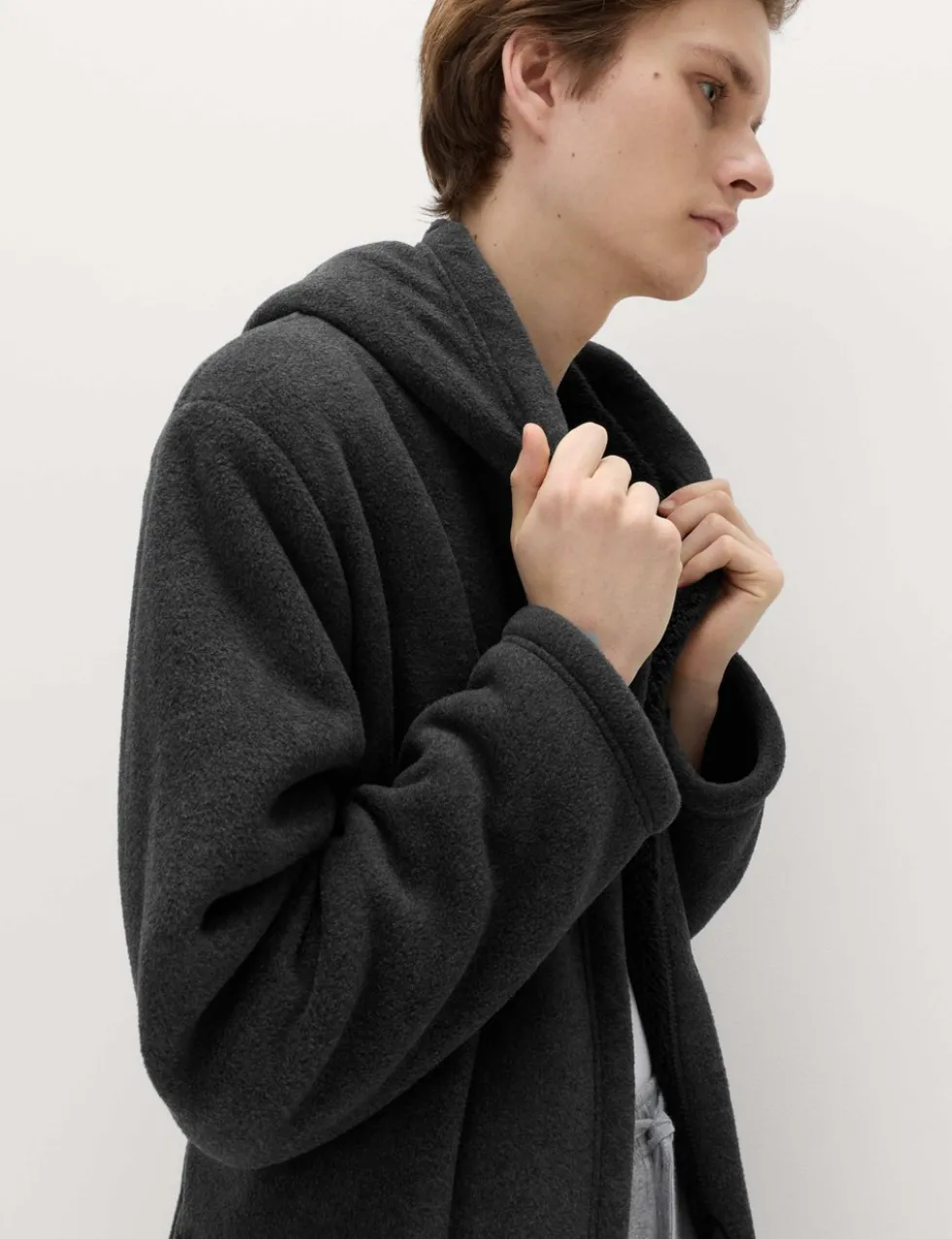 Fleece Supersoft Hooded Dressing Gown