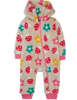 Fleece Woodland Print Zip All in One (0-4 Yrs)