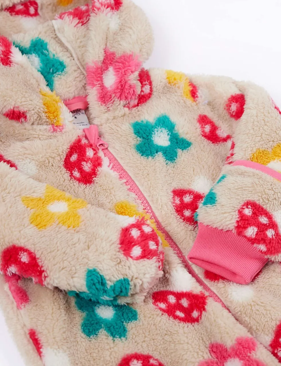 Fleece Woodland Print Zip All in One (0-4 Yrs)