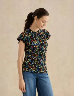 Floral Angel Sleeve Top