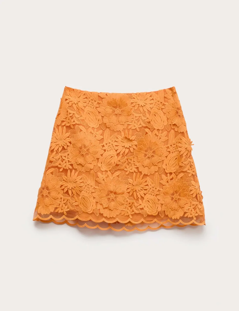 Floral Applique Mini Bodycon Skirt