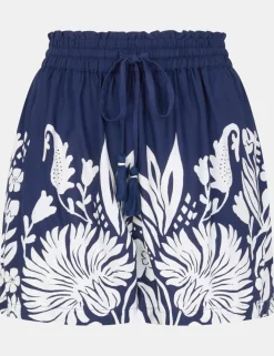 Floral Border Print Shorts