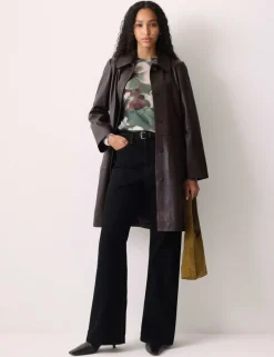 Floral Button Detail Jumper with Linen