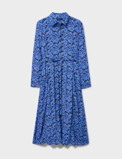 Floral Button Through Midi Shirt Dress