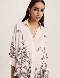 Floral Collared Relaxed Shirt