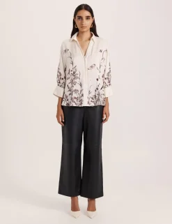 Floral Collared Relaxed Shirt