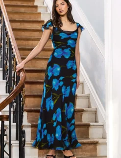 Floral Cowl Neck Maxi Slip Dress