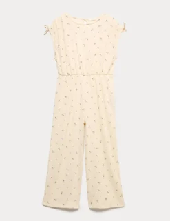 Floral Crinkle Wide Leg Jumpsuit (6-16 Yrs)