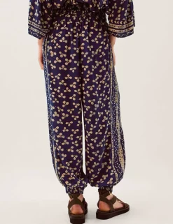 Floral Cuffed Wide Leg Trousers
