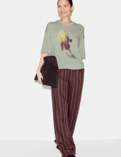 Floral Drop Shoulder Jumper with Linen
