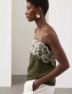 Floral Embroidered Cami Top