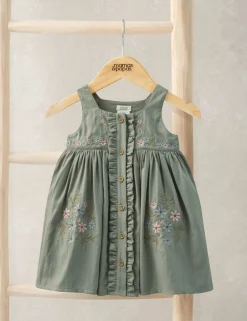 Floral Embroidered Pinafore Dress (0-3 Yrs)