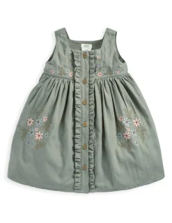 Floral Embroidered Pinafore Dress (0-3 Yrs)