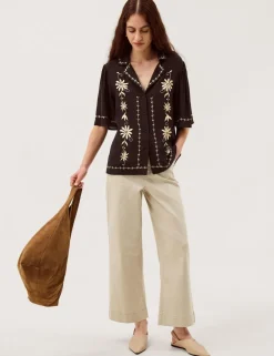 Floral Embroidered Shirt