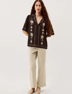 Floral Embroidered Shirt