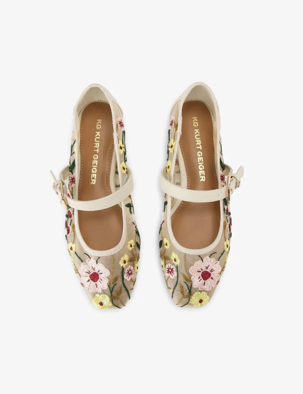 Floral Flat Mesh Ballet Flats