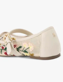 Floral Flat Mesh Ballet Flats