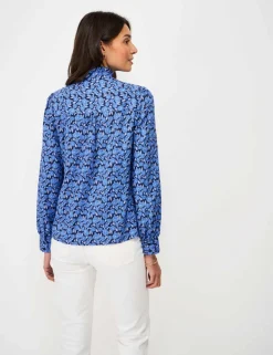 Floral Frill Detail Blouse with Cotton