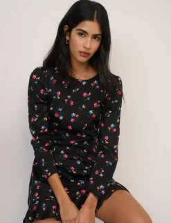 Floral Frill Detail Mini Tea Dress