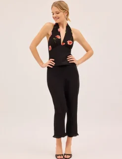 Floral Halter Neck Blouse