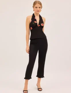 Floral Halter Neck Blouse