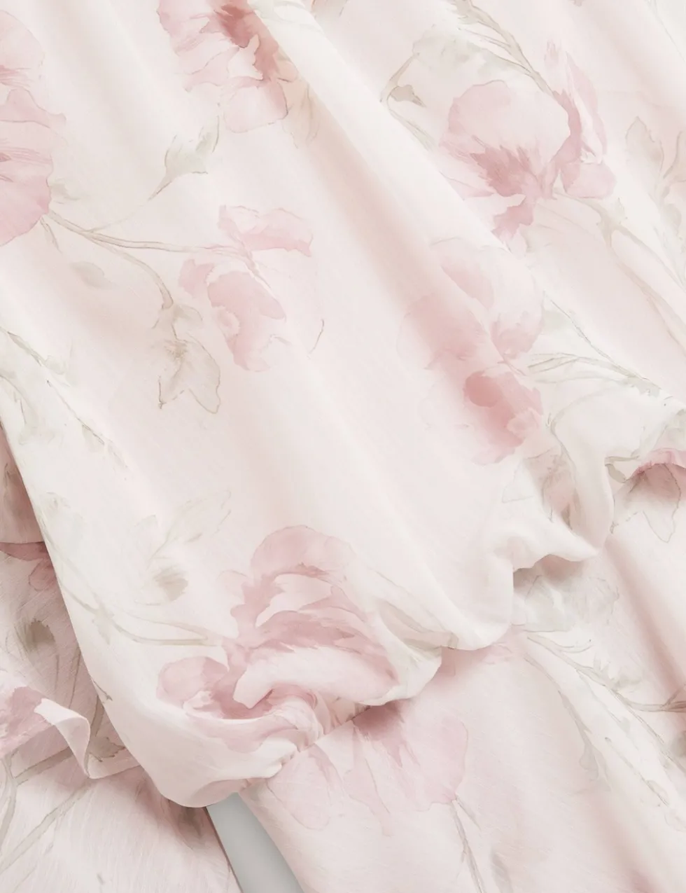 Floral High Neck Tiered Sleeve Mini Dress