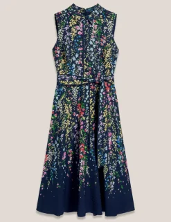 Floral Knee Length Skater Dress