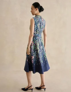 Floral Knee Length Skater Dress