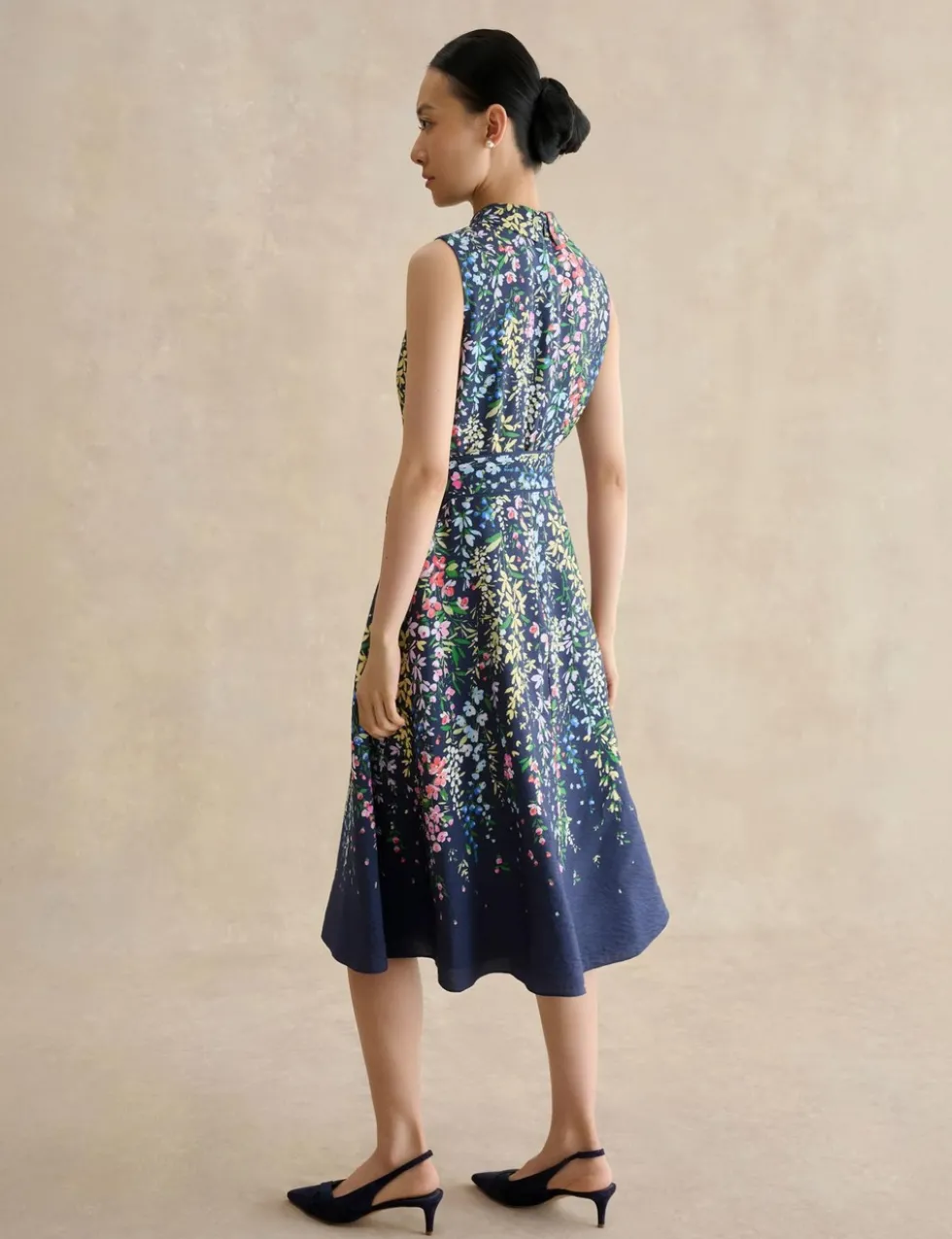 Floral Knee Length Skater Dress