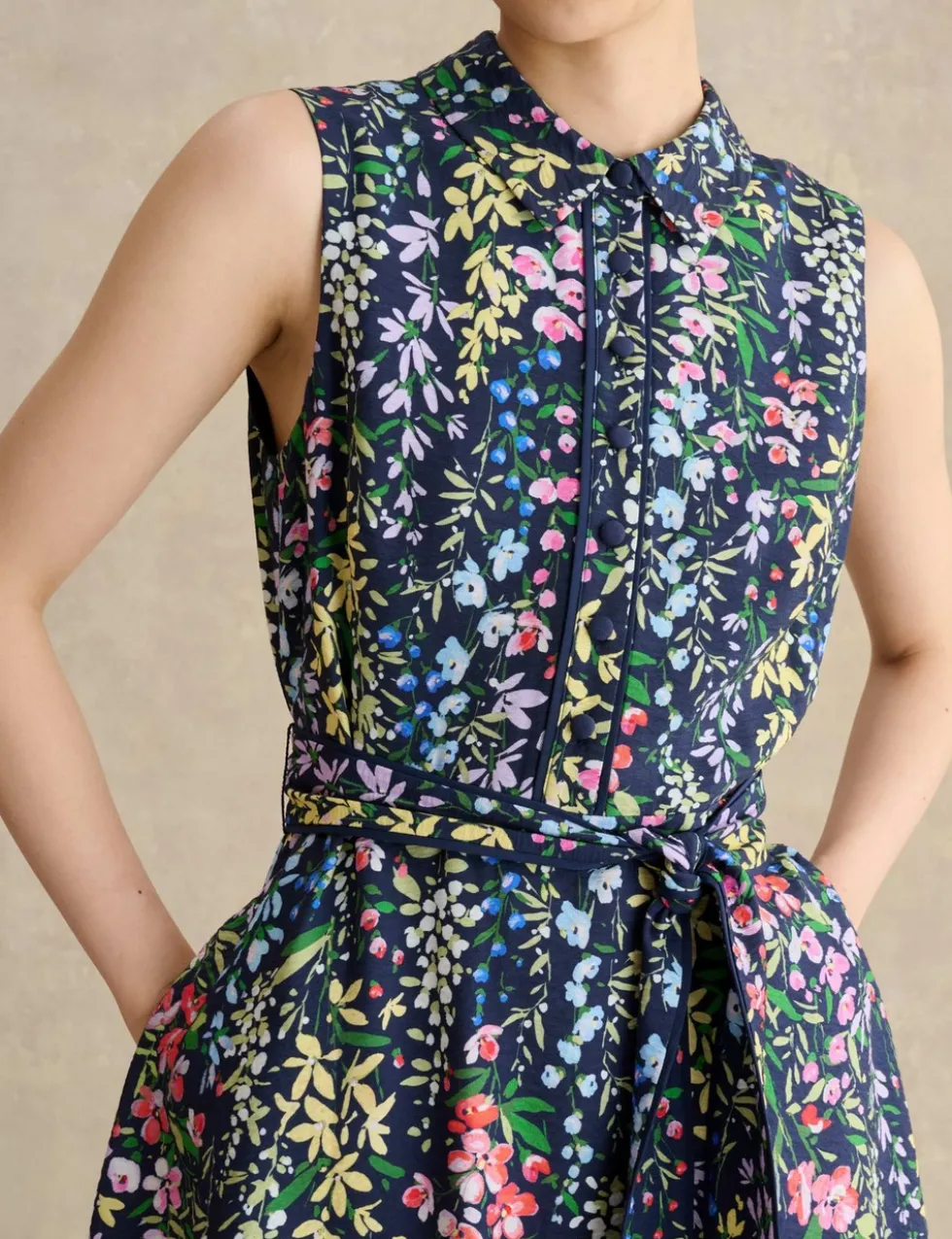 Floral Knee Length Skater Dress